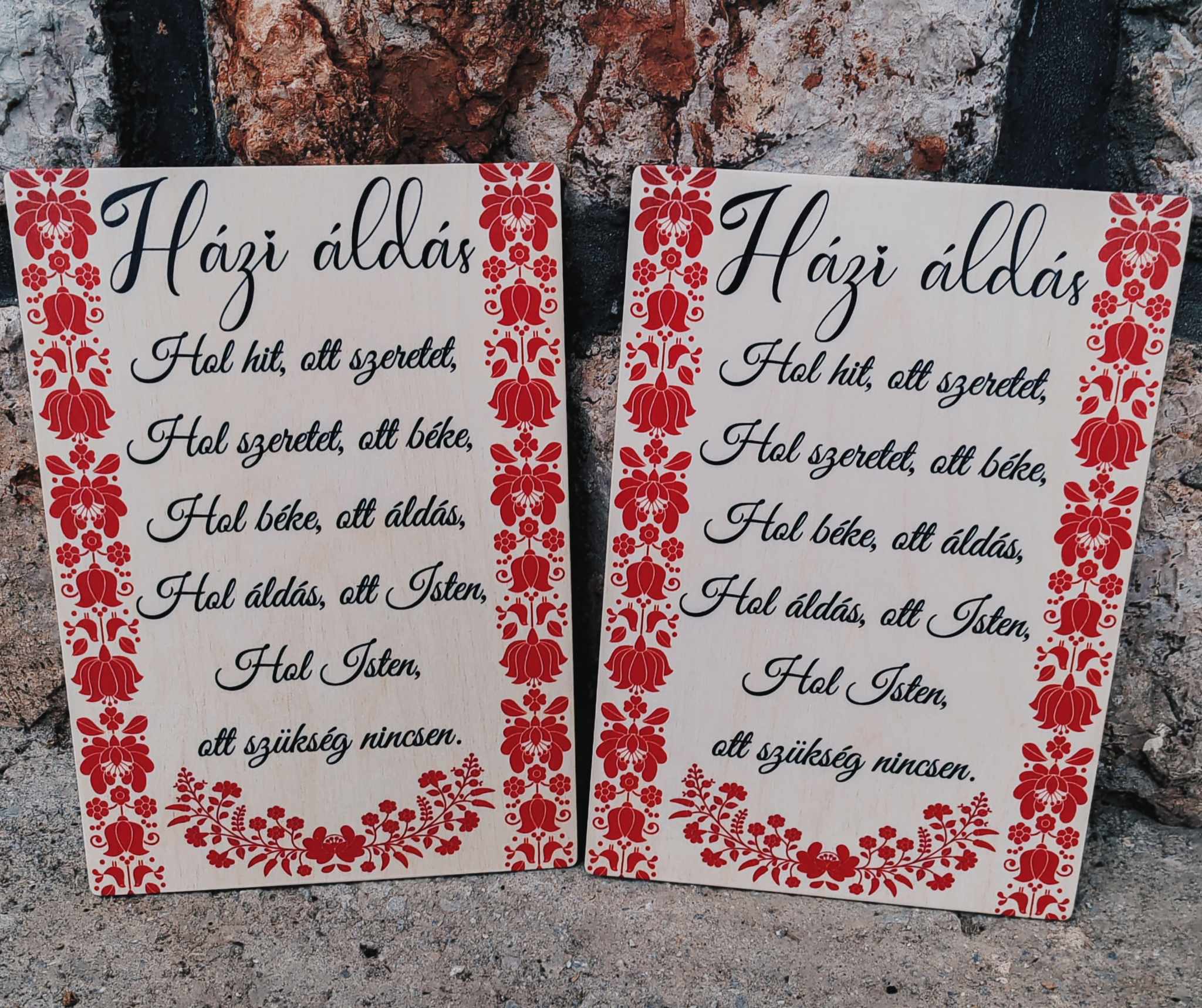 Drevená tabuľa Házi Áldás